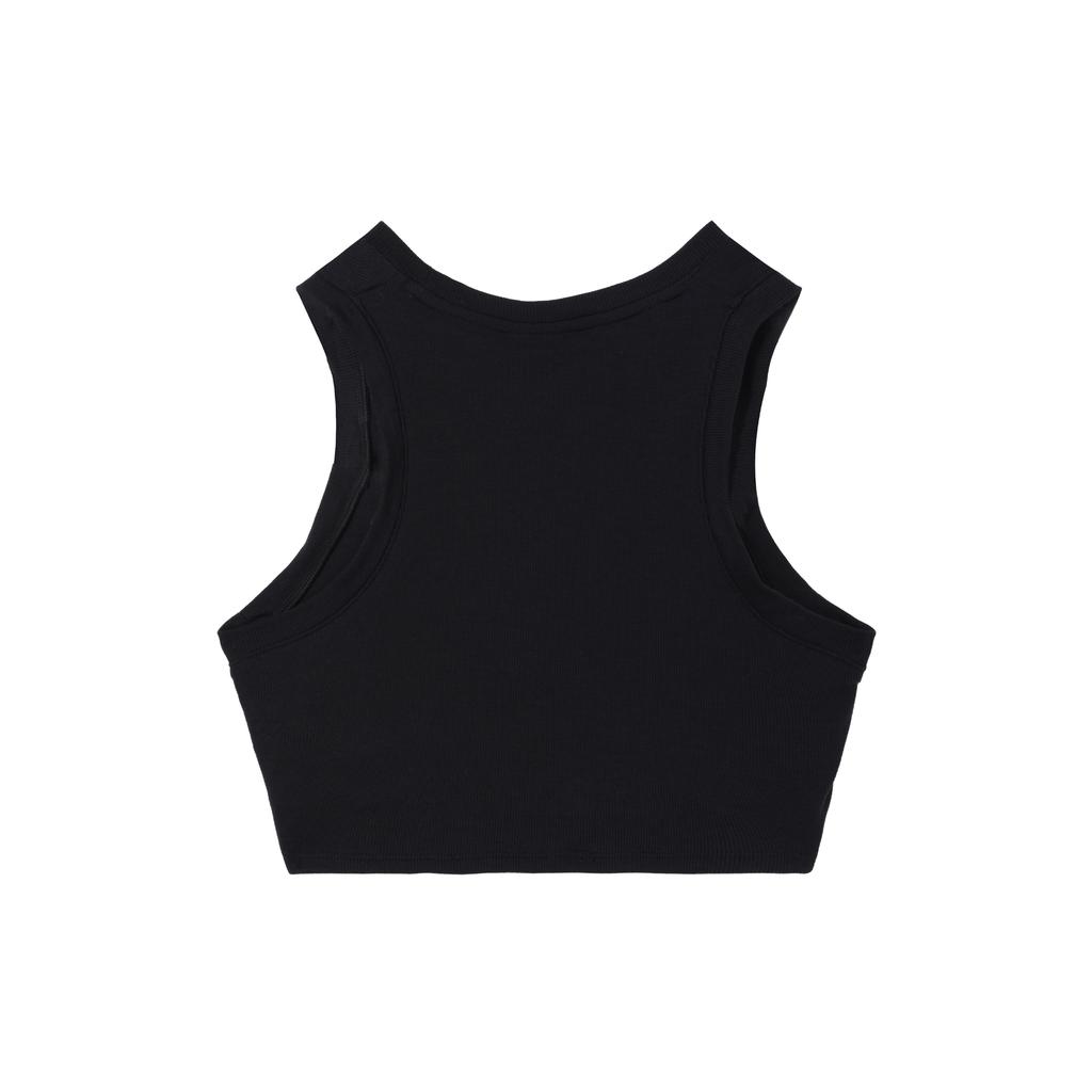 New Nike Logo embroidered Ribbed Cop Top FB8280-010