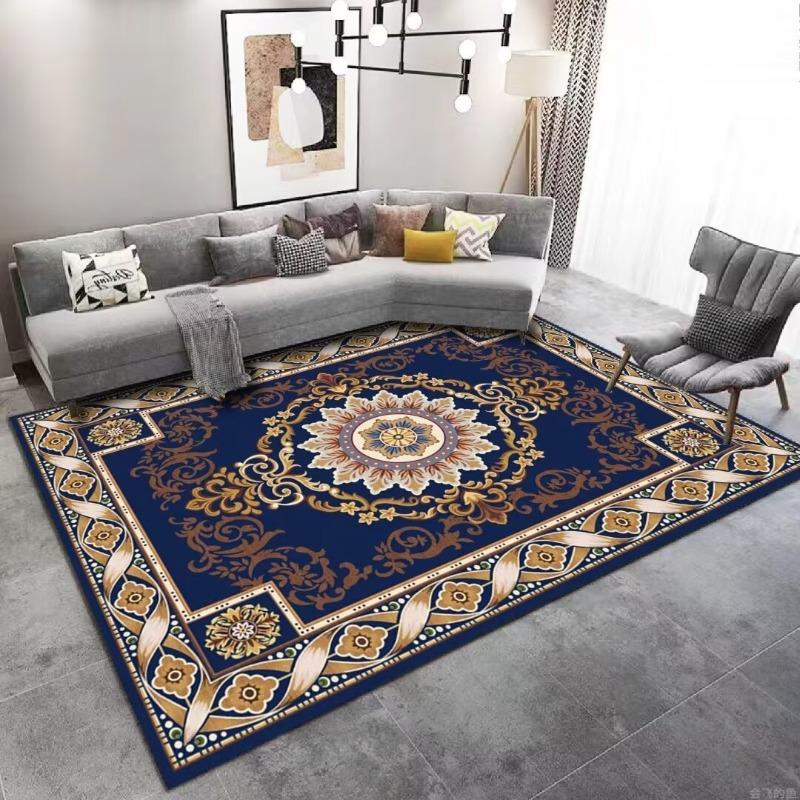 Bohemian Style Antiskid Carpet Living Room Easy Clean Large Room Rugs Soft Office Sofa Table Mat Washable Foldable Beautiful