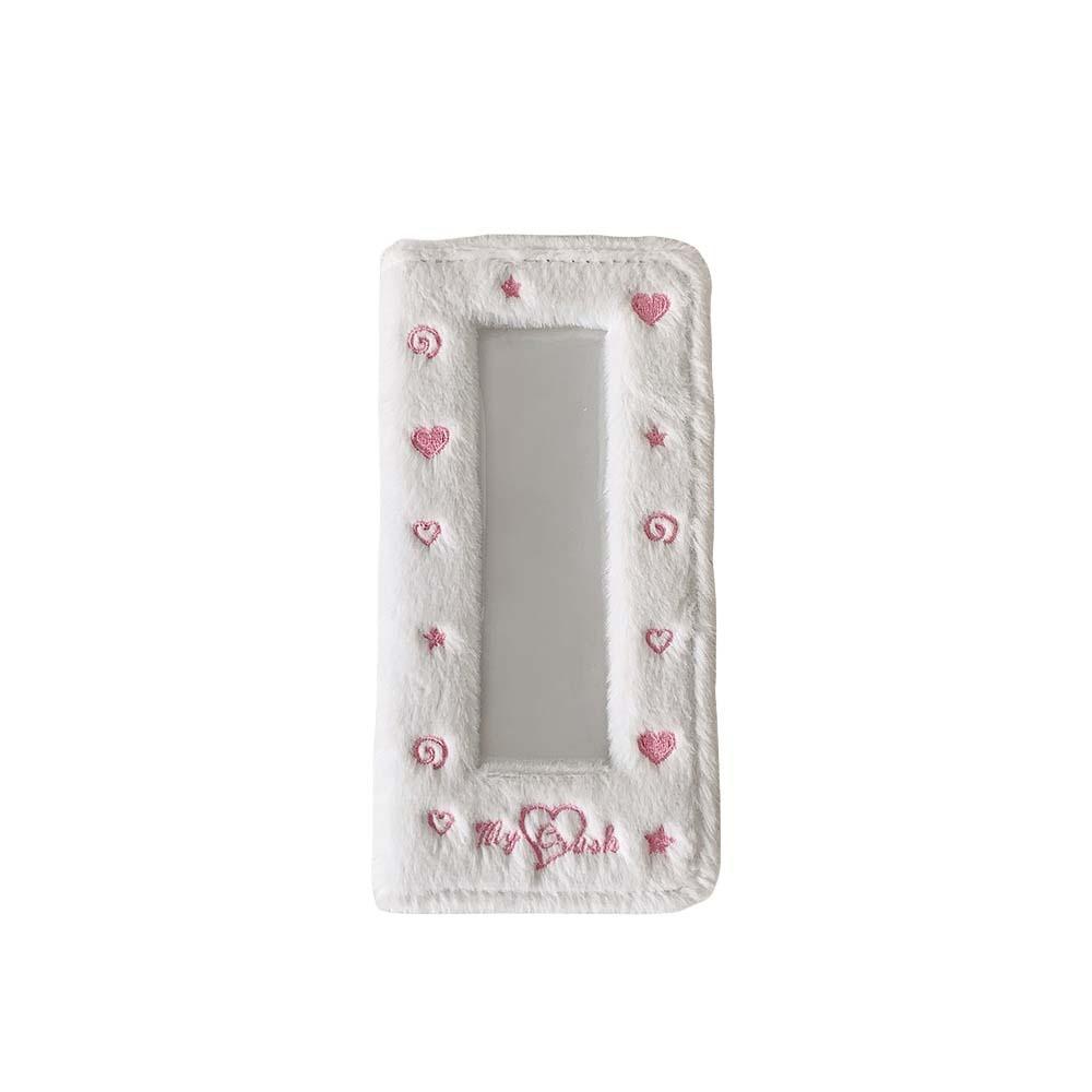 

Вышитая плюшевая рамка для фотокарточки, защитный чехол для карточки айдола, протектор для демонстрации карточки, студент белый