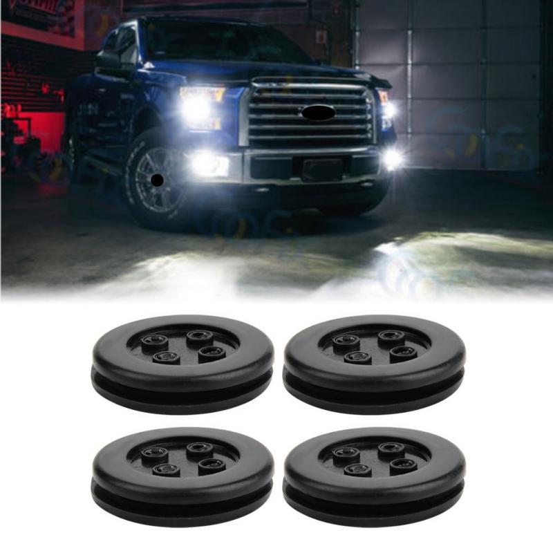 Headlight Dust Cover 4Pcs 30mm Car LED Bulb Headlight Rubber Dustproof Sealing Cover Cap Mini Dust Cover