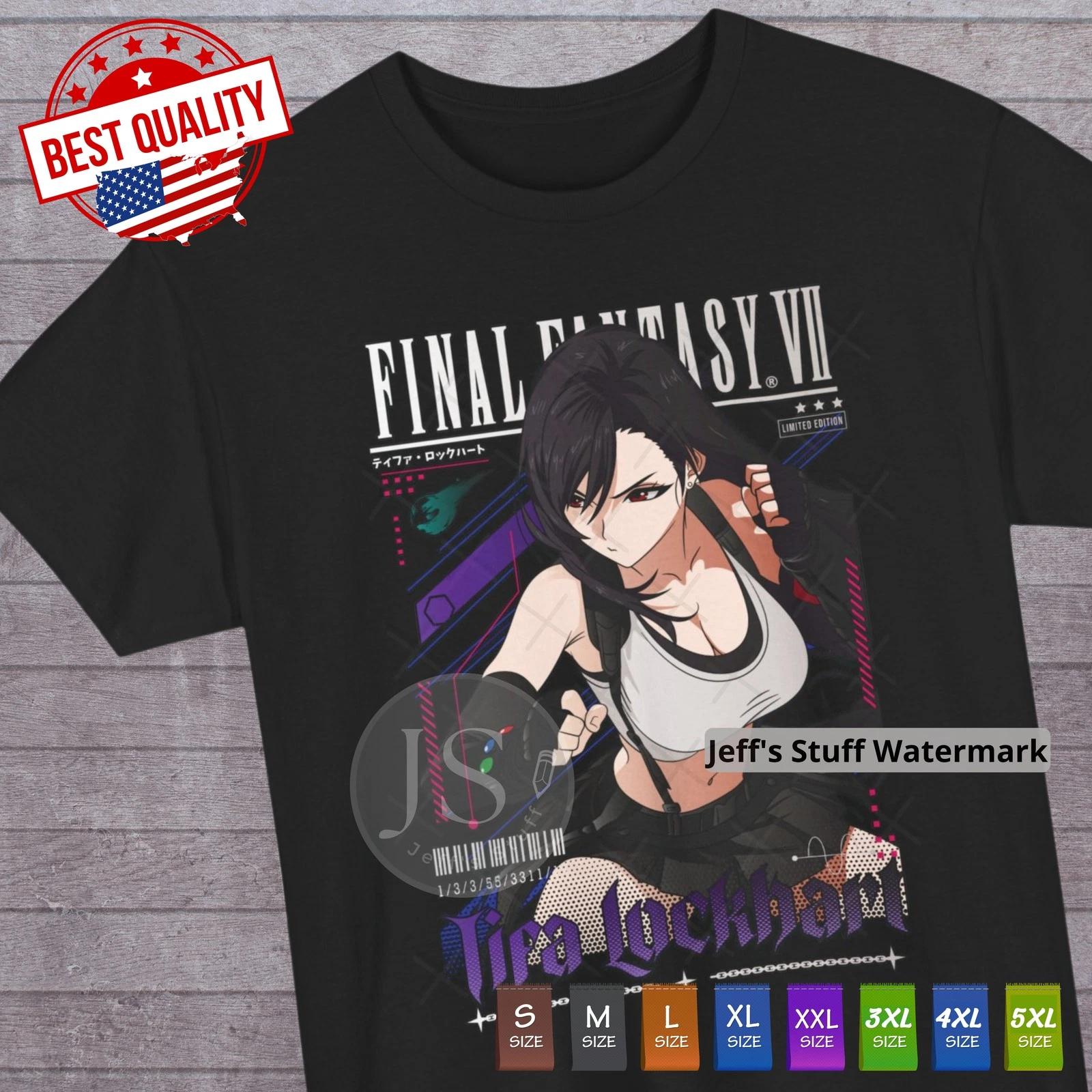 Tifa Lockhart Waifu T Shirt Final Fantasy Gamer Anime Tee Manga Ecchi Japanese M