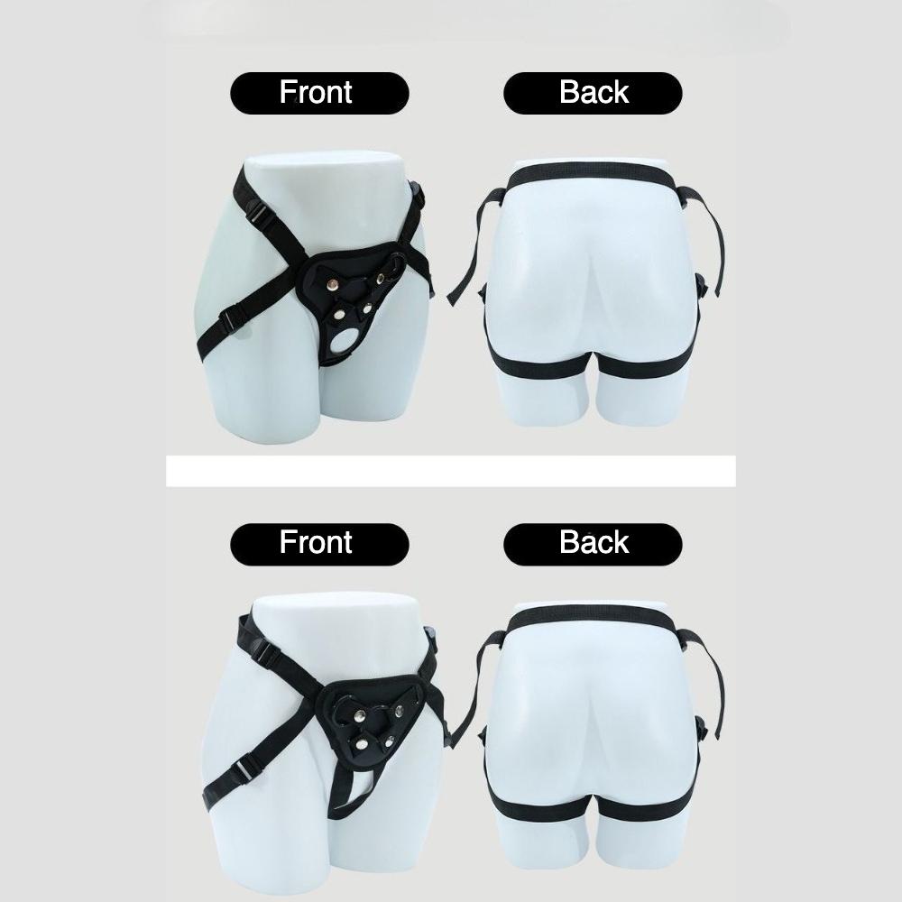 SM Leder Dildo Hose für lesbische Paare – Tragbarer Strap-On mit optionalen Löchern & Taillenstütze, Unisex erotisches Spielzeug