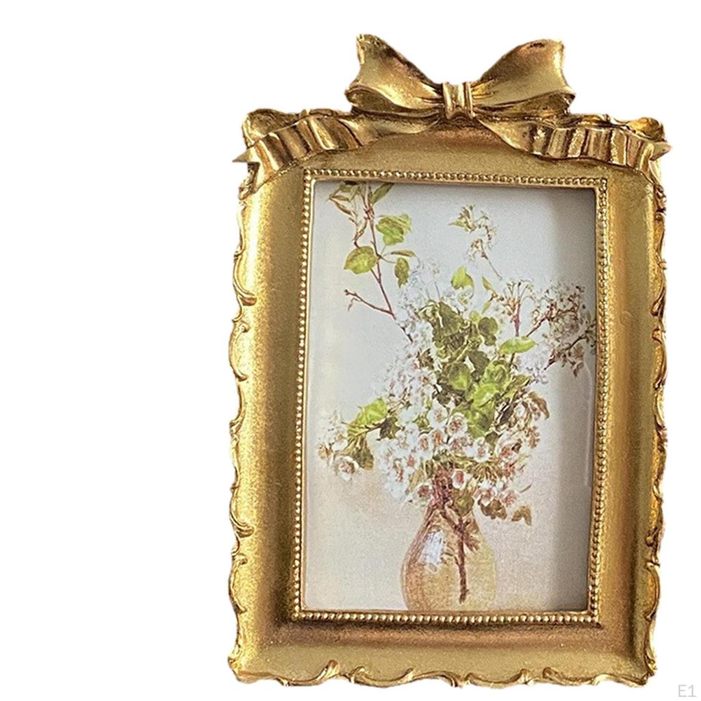Antique Retro Vintage Resin Photo Frame, Centerpiece, Holder for Entryway, Shelf, Home Decor