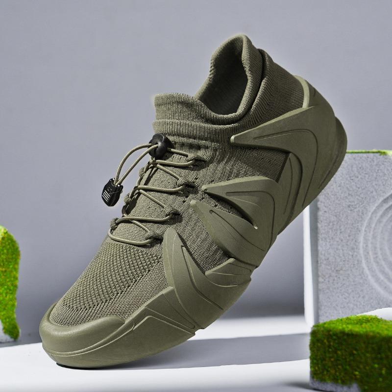 

Autumn new men s shoes fashion men s single shoes versatile trend shoes sports flying woven breathable casual shoes 46