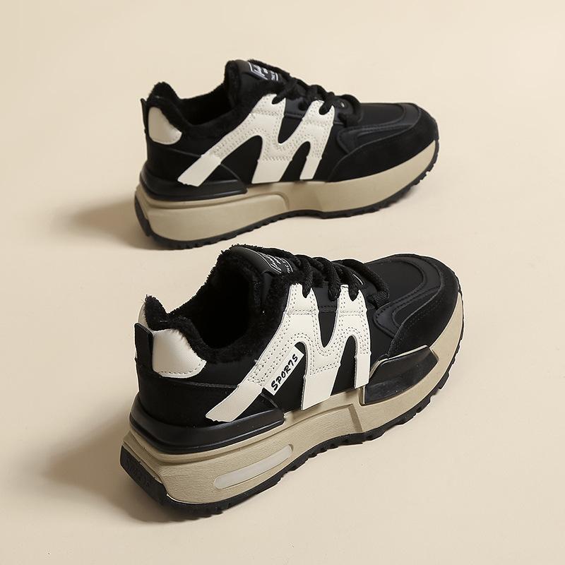 

Forrest Gump sneakers women s 2025 new autumn and winter velvet two cotton shoes lightweight casual student platform leather dad shoes 35