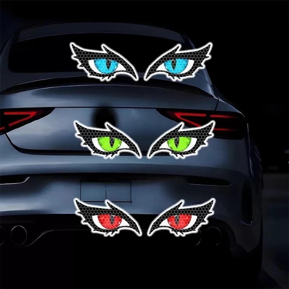 Double Pupils Reflective Evil Eye Sticker Universal Cool Car Stickers Multipurpose