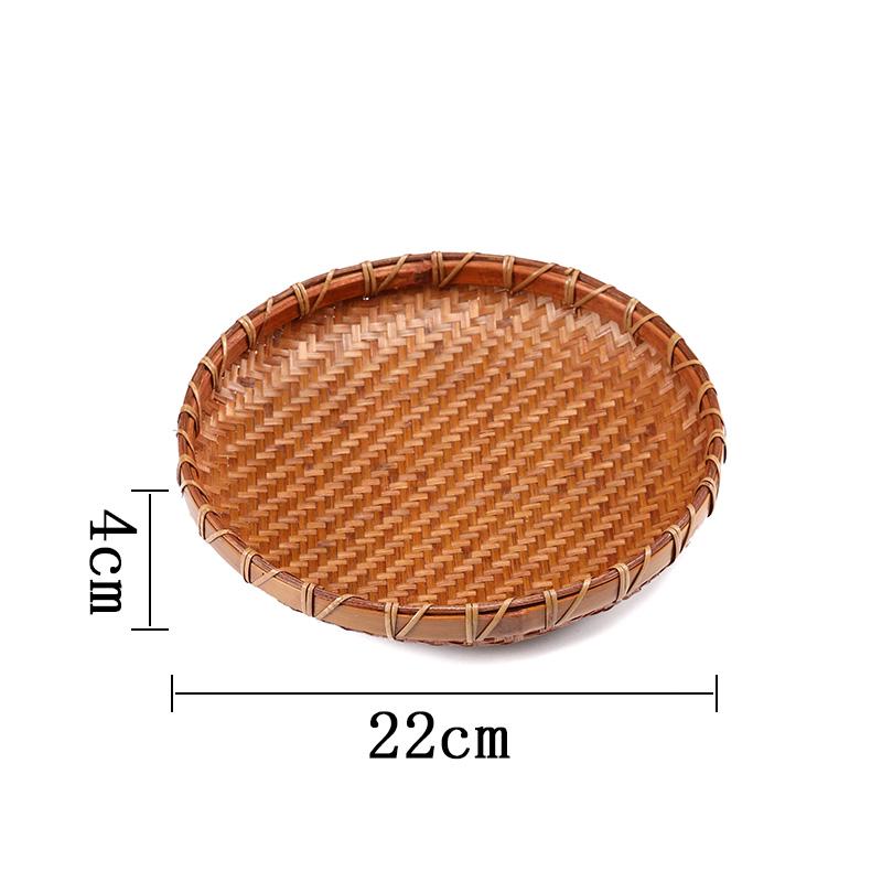 

Bamboo Handmade Retro Lacquer Snack & Tea Storage Basket