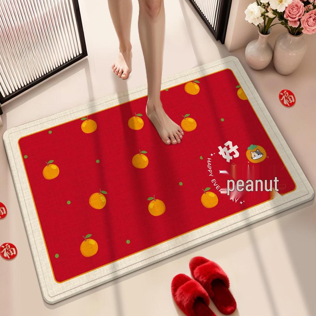 Butterfly Shadow Non-Slip Water Absorbing Diatom Mud Floor Mat for Bathroom and Entrance