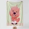 Character LLoopy Throw Soft Warm Flannel Blanket Multiuse Throw for Bed Sofa Office Air Conditioning Nap Blanket