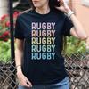 Rugby Unisex Shirt, Rugby Player Tee Black S-2XL