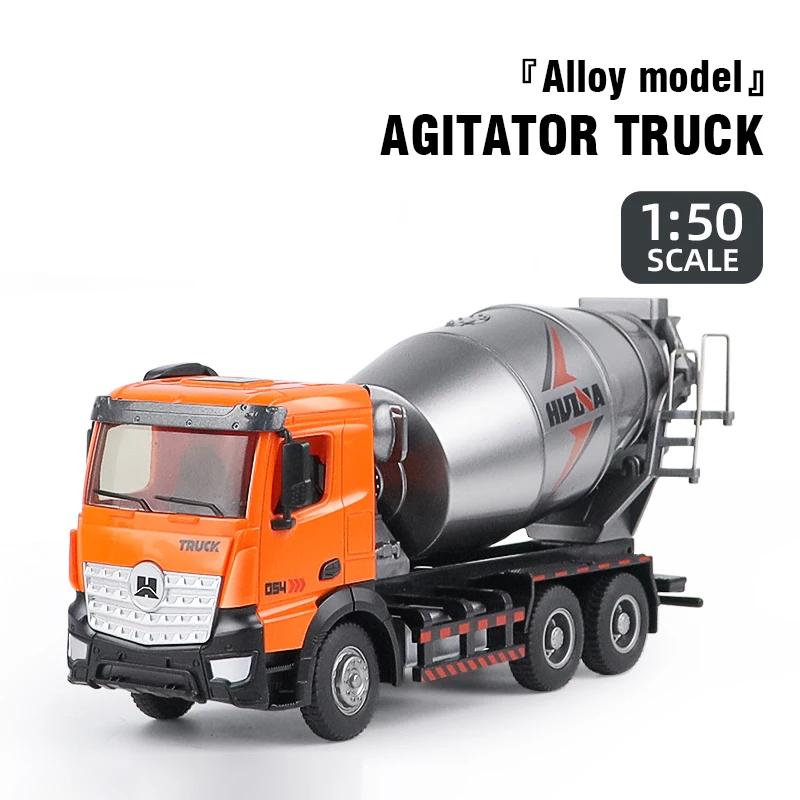 Huina Modello Veicoli da Ingegneria Statici in Lega Semi-Metallo Scala 1/50 Diecast Camion Miscelatori per Miniera Camion Ribaltabile Giocattoli per Bambini per Ragazzo Regali di Natale