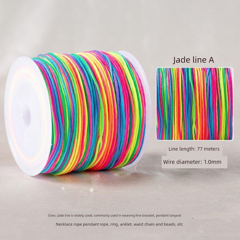 Thread DIY Woven Red Carrying Strap Dragon Boat Festival Five-Color Rope Bracelet Braid Rope Necklace Diamond Beaded Thread Five-Color Thread