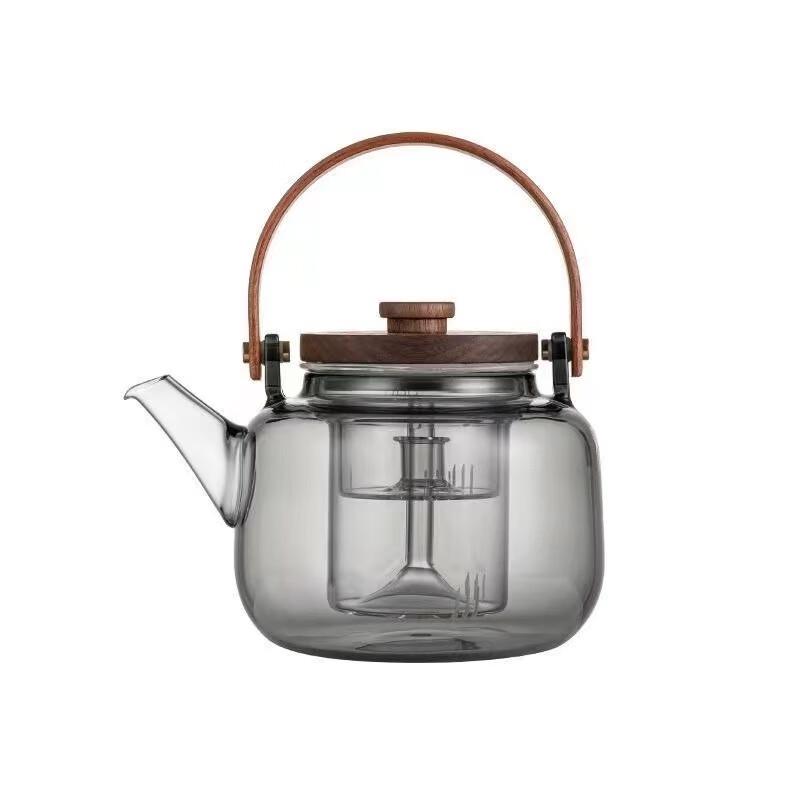 Shangqi High Borosilicate Glass Teapot with Wooden Handle