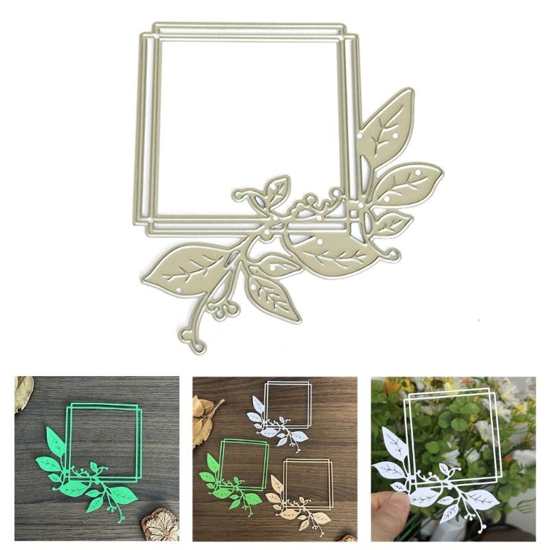 Leaf Photo Frame Carbon Steel Die Cut Stencils Decorative Embossing Paper Dies for Scrapbooking Photo Album Card Making