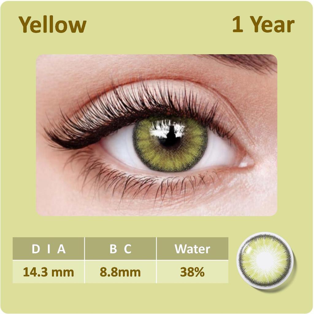 Color Contact Lenses With Soft Colored Lenses 1 Pair 14.3 mm Natural Color Lenses for Vision Eye Lens