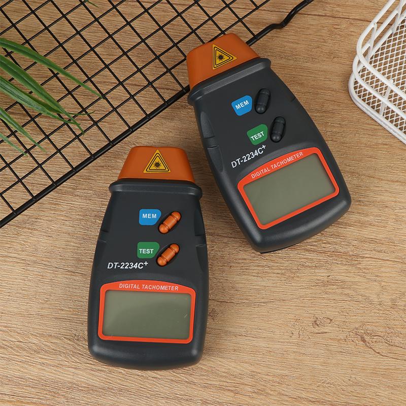 Digital Laser Tachometer Hour Meter Diagnostic Tool Non-Contact Motor Lathe Speed Gauge Revolution Spin Rpm Meter 1Pc