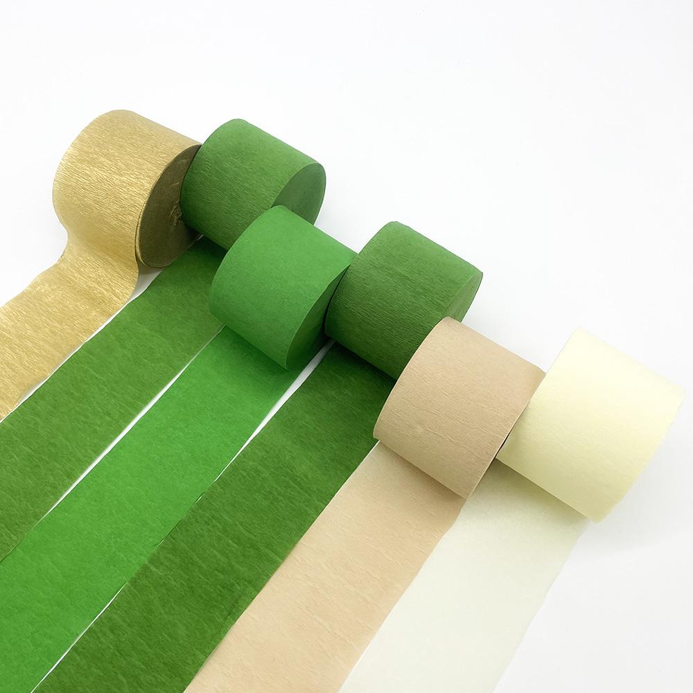 Rainbow 3Pcs/Set Crepe Paper Streamers For Wedding Birthday Party Backdrop Decoration Vibrant Multi-Colored Paper Crepe Garland Ribbon Decor
