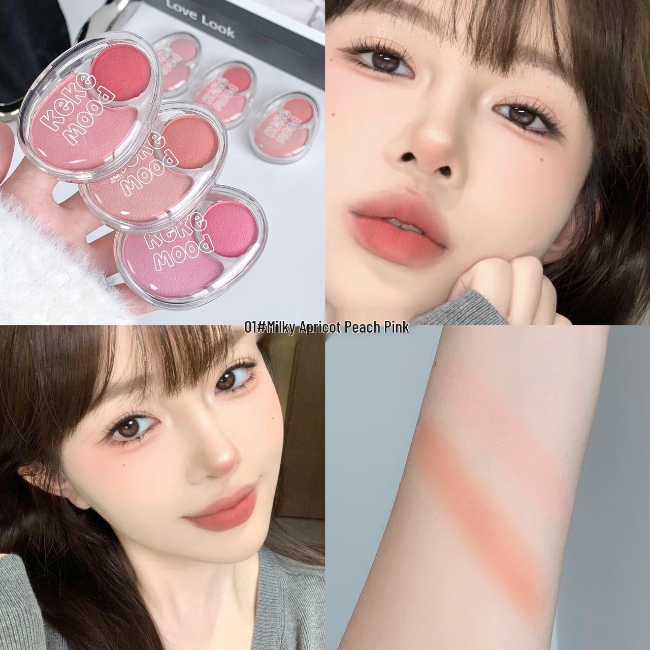 

Kekemood Двухцветные румяна для сияния: Корейская розовая серия с расширяющимся цветом и текстурой пюре.