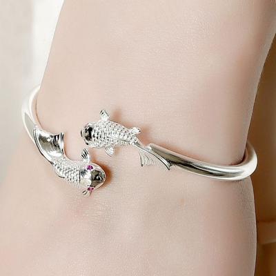 Bracelets for Women Noble Fish Cuff Bangle Adjustable Jewelry Fashion Party Girl Student Gift AVE