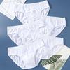 Men's Pure White Triangle Underwear Large Size Loose Breathable Shorts