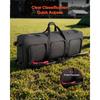 VEVOR 88 Key Keyboard Case, 1040 X 430 X 130 Mm Interior, Padded Rolling Piano Case with Wheels, Sturdy Handle, 3-Pocket Storage