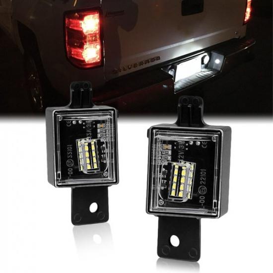 LED License Plate Lights For 2014- Chevy Silverado GMC Sierra 14-20 6000k EA