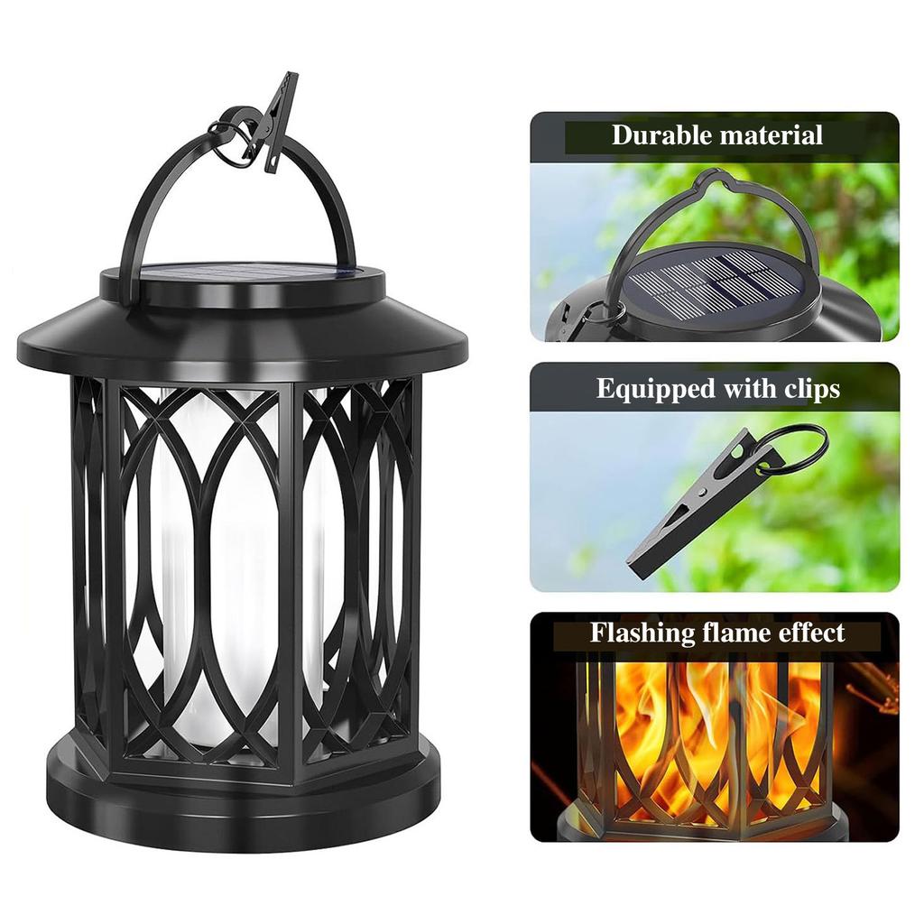 Solar Powered Flames Light Outdoor Garden Decor LED Waterproof Design For Yard Pathway
