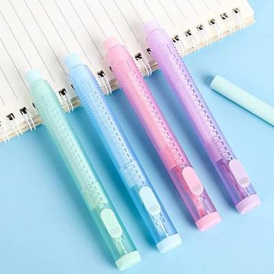 Press The Eraser Set Without Traces for Students Creative Retractable Eraser Student Gift Stationery