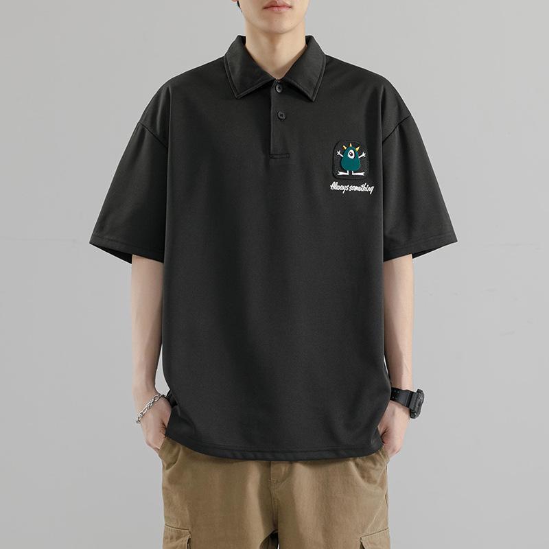 Polo Shirt, Men's Spring Trend, Men's Loose Casual Clothing, Versatile Lapel, Short Sleeved Fashionable Men's Jacket Top