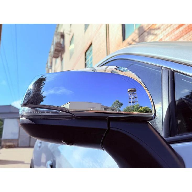 For Toyota Grand Highlander 2024 2025 2026 ABS Chrome Door Side Mirror Cover Trim Rear View Cap Overlay Molding Garnish