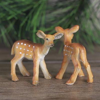 1pc Artificial Mini Deer Fairy Garden Miniatures Gnomes Moss Terrariums Resin Crafts Figurines Home Decoration