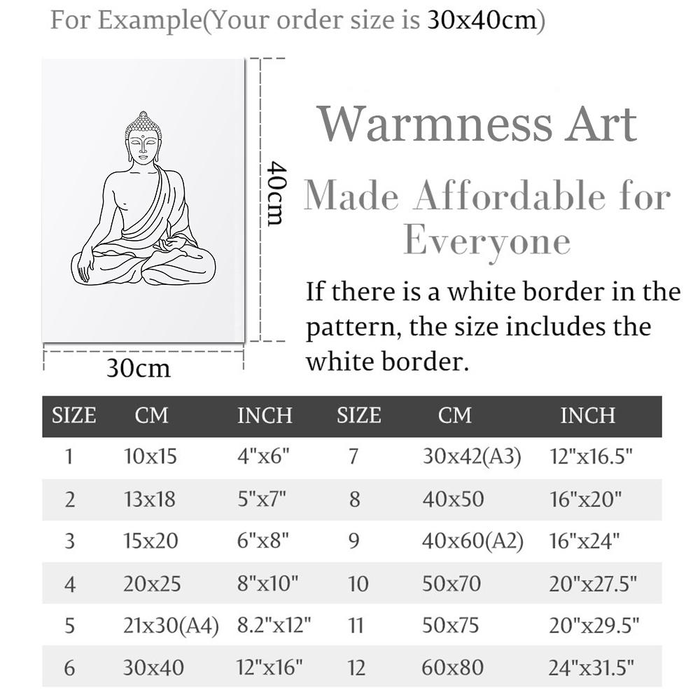 Meditating Buddha Lotus Hamsa Yoga Line Canvas Painting Poster Zen Line Wall Art Prints Boho Pictures for Living Room Home Decor