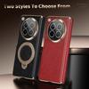 Premium Oil Wax Texture Leather Case for Oppo Find N6 Dual-Axis Hinge All-Inclusive Lens Protection Invisible Ring Stand Cover
