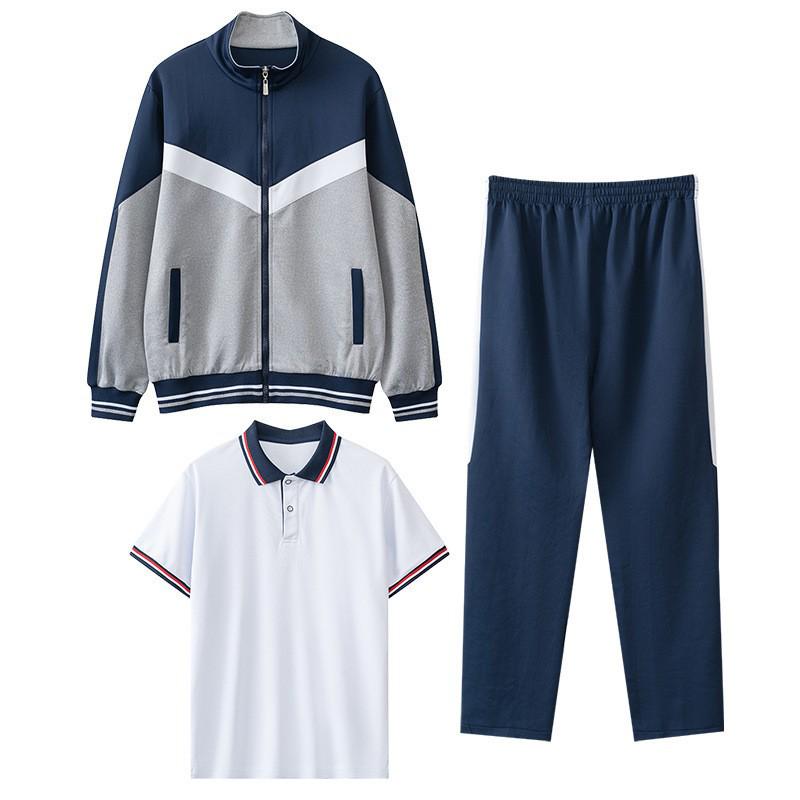 Spring & Autumn Academic Style Long-Sleeved Uniform Sports Suit for Middle School Students