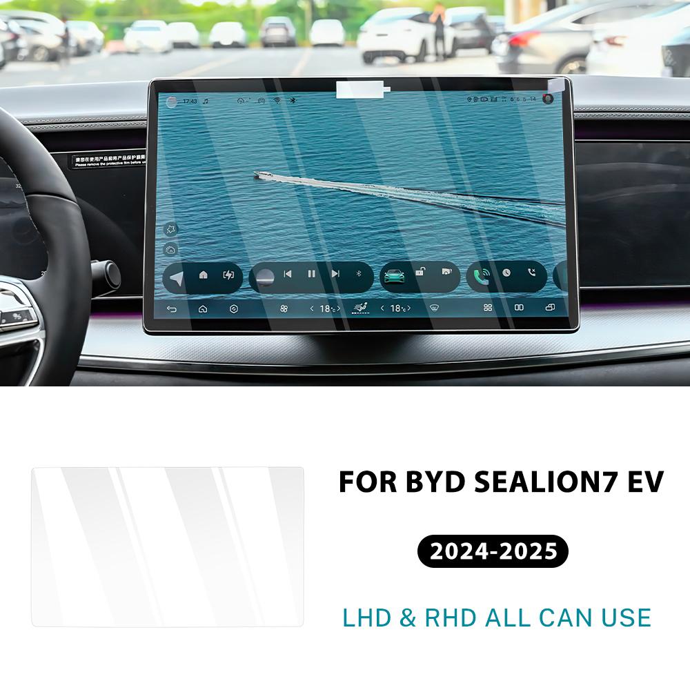 HD Tempered Glass for BYD SEALION 7 EV 2024 2025 Interior Console Panel Navigation Screen Protective Film Anti-Scratch Repair