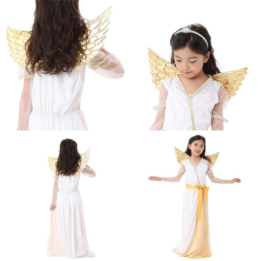 Dziewczęca sukienka anioła, piękny kostium z poliestru na pokazy i imprezy dla dzieci
