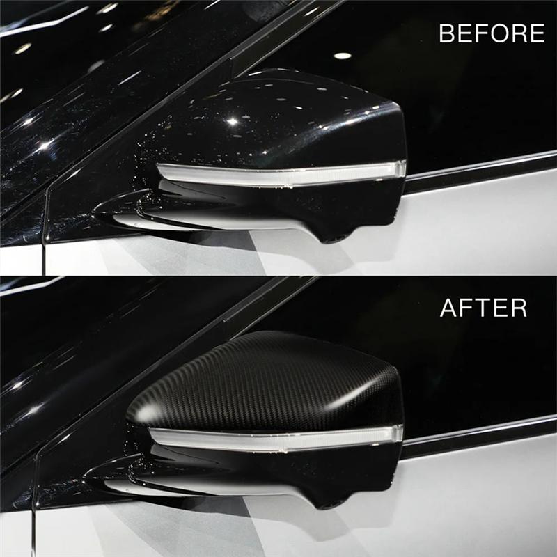 Kohlefaser Rückspiegelabdeckung ABS Rückspiegelabdeckung für Hyundai KIA EV6 - Rückfahrspiegel Schalenabdeckung-A87Q