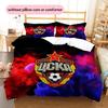 PFC CSKA Moscow Pattern Bedding Quilt Set  Home Decoration  Gift (1 * duvet cover + 2 * pillowcase  without core).xwn