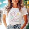 Women's T-Shirt Printed Round Neck Top Summer Seafood Print Basic Style Casual White Fun Pattern Casual 90s Style Vacation T-Shi