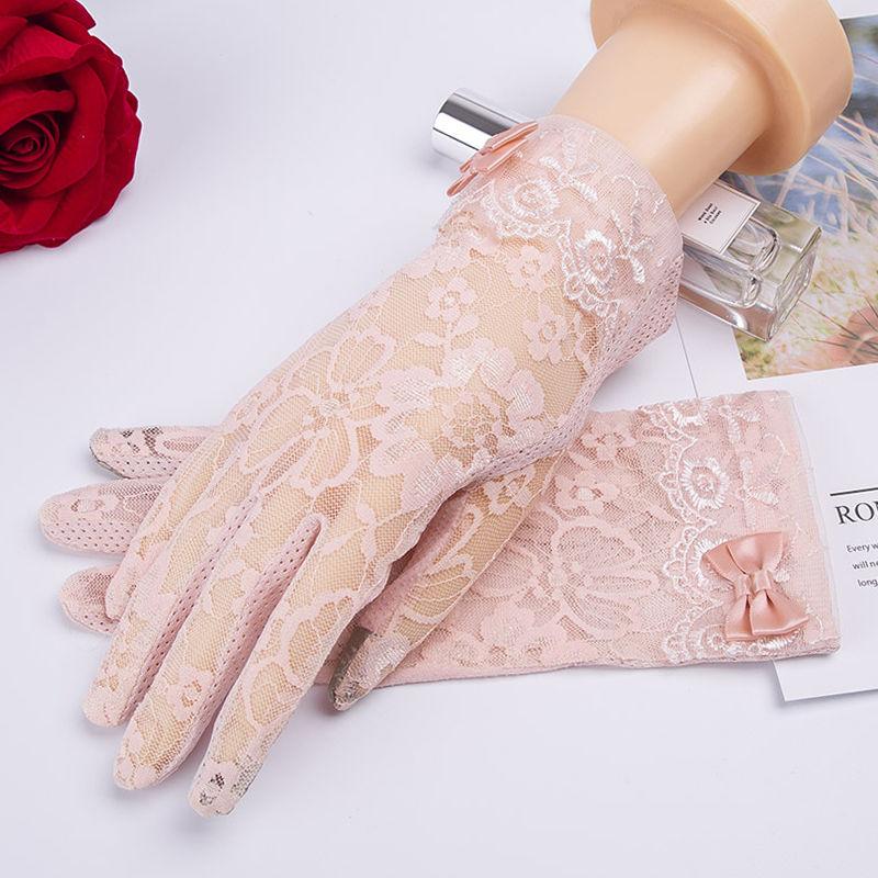 Women'S Summer Lace Gloves - Breathable, UV Protection for Driving & Outdoor Activities,Perfect for Sun Safety & Stylish Outfits, Summer Gloves