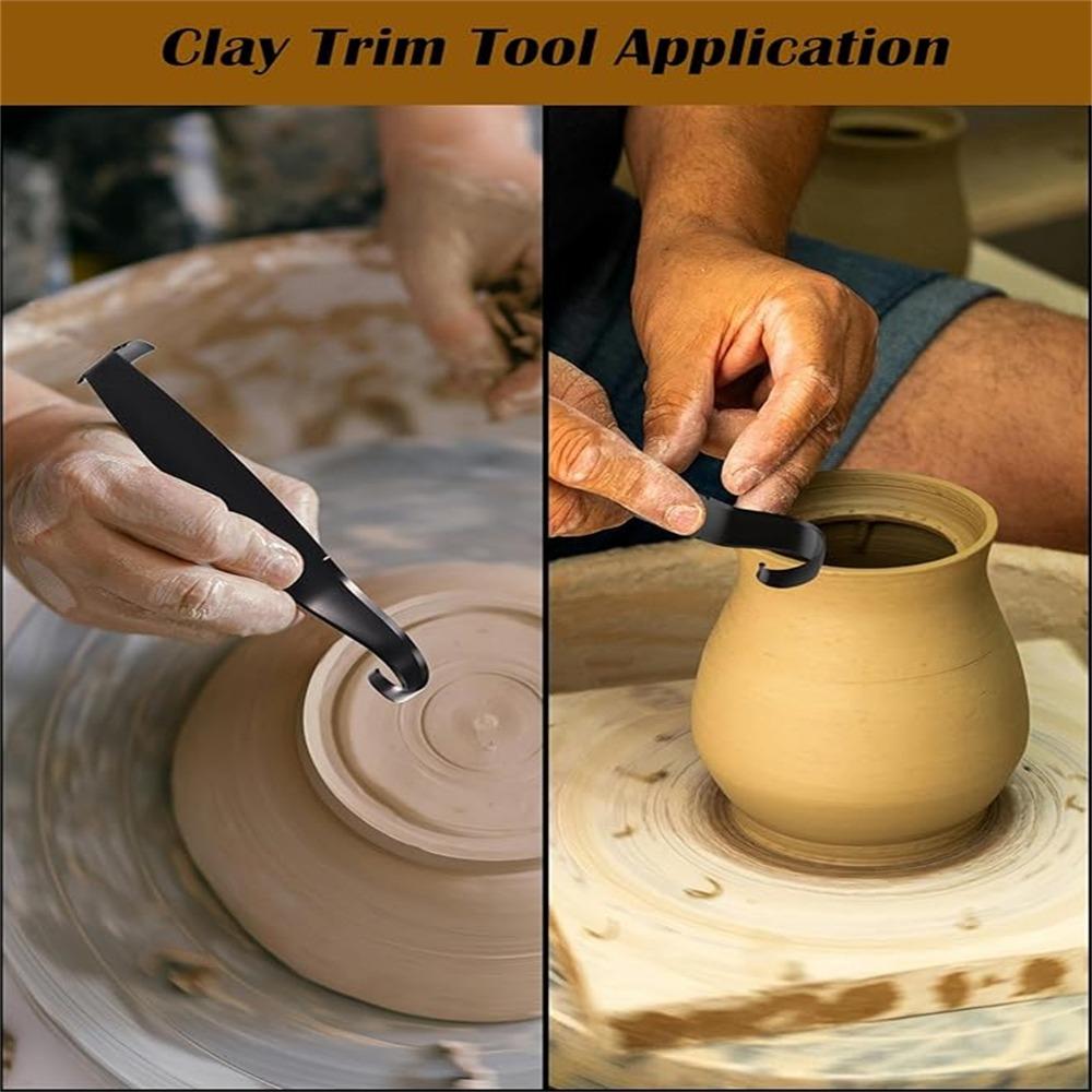 Ergonomic Grip Clay Modeling Tool Iron Sculpture Tool Pottery Trimming Tool  DIY Craft