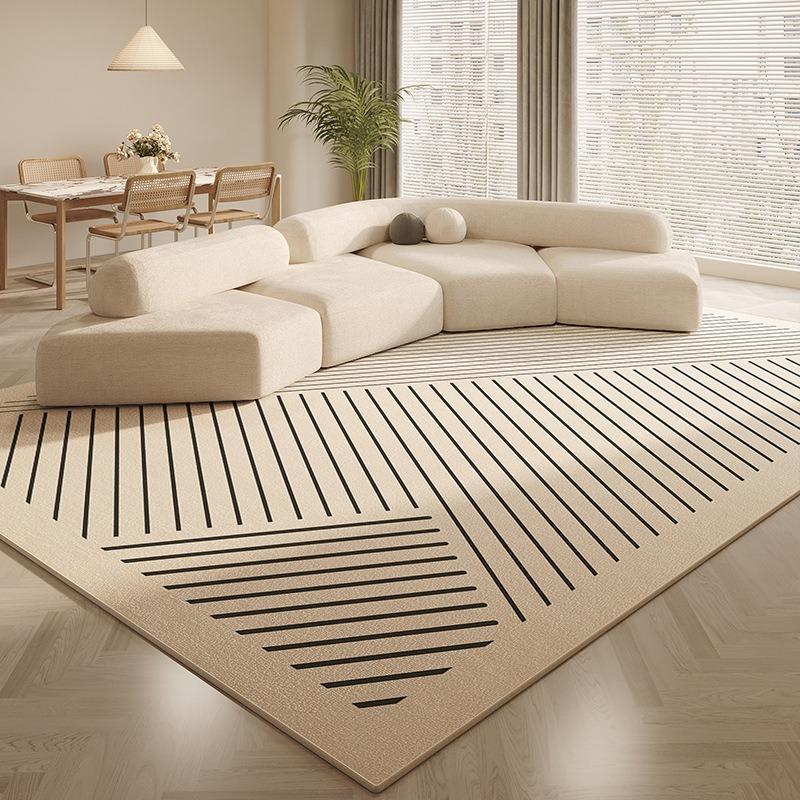 

French Elegant Checkered Soft Area Rug Non Slip Low Pile Carpet for Living Room Bedroom Hallway Indoor Floor Mat Home Decor 40x60cm