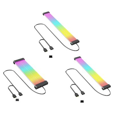 Flexible Silicone 8Pin GPU Power Cable ARGB Lighting Strips 5V3Pin Addressable Syncing For Gaming PC Case Accessories