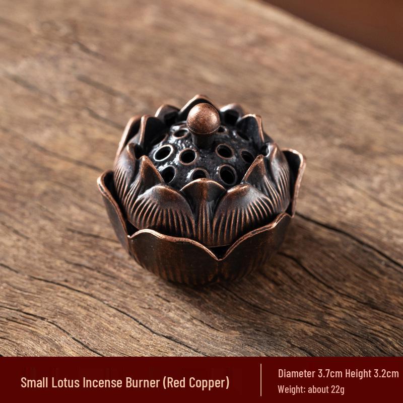 Auspicious Cloud Mini Copper Incense Burner for Indoor Aromatherapy