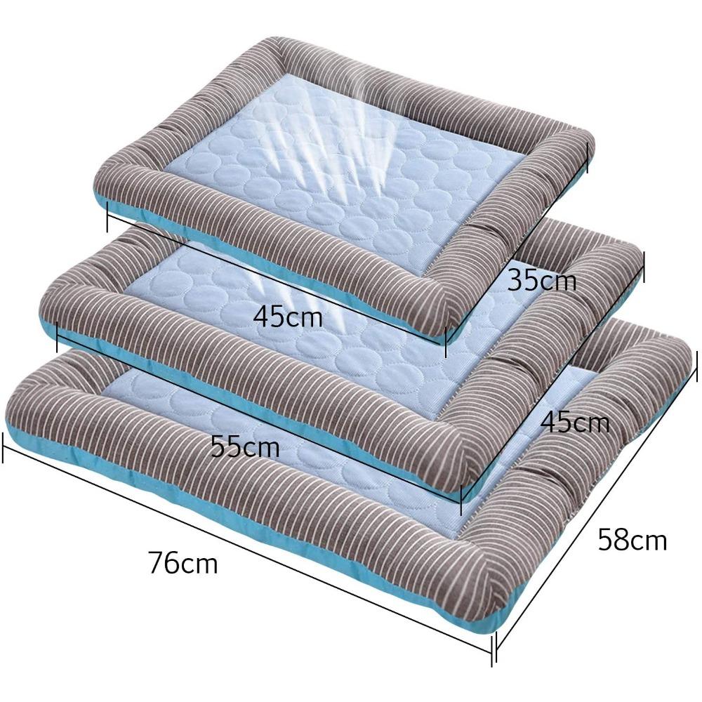 Cooling Pad Bed for Dogs Cats Puppy Kitten Cool Mat Pet Blanket Ice Silk Material Soft for Summer Sleeping Pink Blue Breathable
