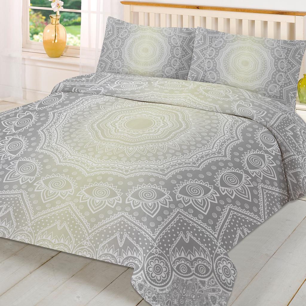 Mandala Gradient Povlak na přikrývku s povlakem na polštář Vlastní 3dílná ložní souprava Přikrývka Dvojlůžko Bytový textil