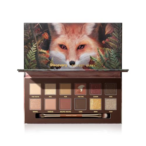 Perfect Diary Animal Eyeshadow Palette (1.2g X 12 Colors) (Red Fox Red Brown)