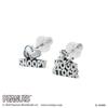 White Clover Snoopy Woodstock PEANUTS 925 Sterling Set of for Both Ears Earrings, Silver, Oxidized, 2, (PNT-P003SV)