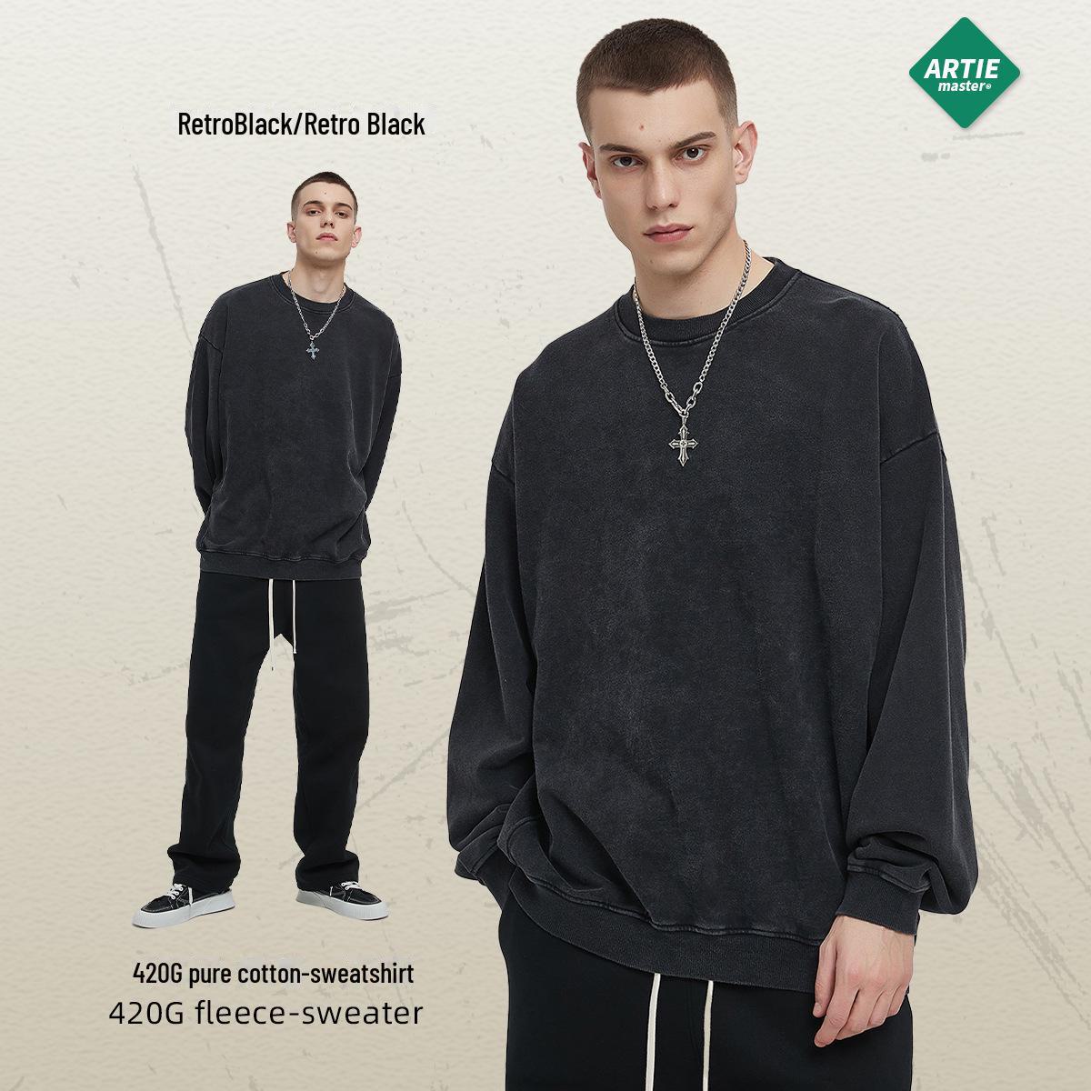 

ARTIE Мужская базовая толстовка с принтом «Старая снежинка» 420 г, осень/зима 2024 г. XXL