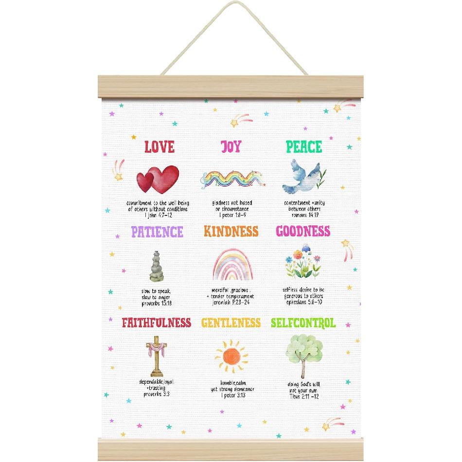 ZEDEV Dinosaur Wall Decor, Poster Hanger with Wood Frames 12x16 Inches, Dino Educational Canvas Wall Art, Artwork Hanging Kit for Boy Toddler Room